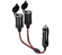 SIGANDG Encendedor de Cigarrillos Plug, Cigarette Lighter Socket Encendedor de Cigarillo, Fusible de seguridad 15A, Mechero de Coche de 12V-24V,cable de extensión divisor en Y