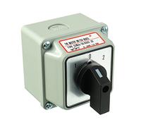 SIGANDG Interruptor giratorio universal SZW26-20/D202.2D con interruptor principal caja exterior LW28-20/4, 660 V, 20 A, ON-OFFON 3 posiciones, 2 fases, 8 terminales