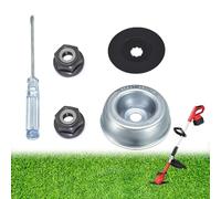 SIGANDG Kit Fijación para Cortacéspedes de Metal Accesorios para desbrozadora Stihl, disco de empuje, placa Rider, tuerca de cuello