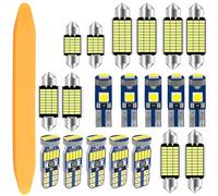 SIGANDG T10 W5W LED 194 168 2825 Bombilla de Coche,Festoon 6418 C5W Bombilla LED para Coche(31/36/39/41MM),T5 W3W Ampoule à 2721 27 37 286 PC74 LED,12V 6000k (Blanco),CANBUS Sin Errores[20Piezas]
