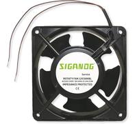 SIGANDG Ventilador fan axial 120x120x38 mm, Ventilador de estufa, alta temperatura, de aspas metálicas, para cassette de chimeneas insertable