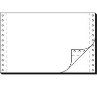 Sigel 36242 - Papel continuo (2000 hojas, 240 x 6", A5 vertical doble, 56 y 57 g/m2), color blanco