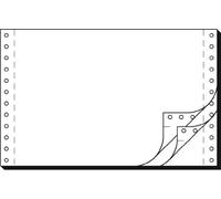 Sigel 36243 - Papel continuo (1200 hojas, 240 x 6", A5 vertical triple, 56, 53 y 57 g/m2), color blanco
