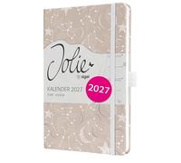 SIGEL 7J358 Agenda semanal, A6, rosa, beige, blanco | Calendario, planificador, agenda semanal, organizador | Certificado FSC - Jolie