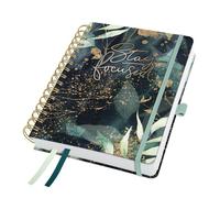 SIGEL 7J802 Agenda semanal, A6, marrón, verde menta, dorado | Calendario, planificador, agenda semanal, organizador | Certificado FSC - Jolie