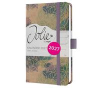 SIGEL 7J810 Agenda semanal, A6, marrón, púrpura, verde, azul | Calendario, planificador, agenda semanal, organizador | Certificado FSC - Jolie