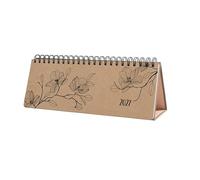 SIGEL 7J901 Calendario de escritorio, 1/2 A4 apaisado, azul, amarillo, púrpura, rosa | Planificador, calendario semanal, organizador | Certificado FSC - Jolie