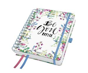 SIGEL Agenda espiral Jolie 2027 A5 tapa dura | 7J609, calendario, planificador, organizador, certificado FSC, rosa, violeta, verde, azul