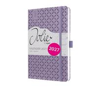 SIGEL agenda semanal Jolie 2027 A5, tapa dura | 7J139, calendario, planificador, organizador, certificado FSC, lavanda