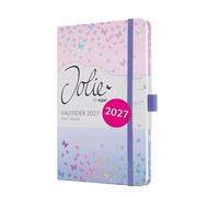 SIGEL agenda semanal Jolie 2027 A5, tapa dura | 7J347, calendario, planificador, organizador, certificado FSC, violeta, rosa