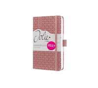 SIGEL agenda semanal Jolie 2027 A6, tapa dura | 7J128, calendario, planificador, organizador, certificado FSC, rojo oscuro