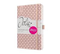 SIGEL Agenda settimanale Jolie 2027 A5 copertina rigida | 7J131, calendario, planner, organizer, certificato FSC, rosa perlato