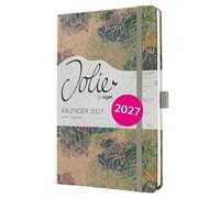 SIGEL Agenda settimanale Jolie 2027 A5 copertina rigida | 7J811, calendario, planner, organizer, certificato FSC, marrone, porpora, verde, blu