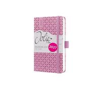 SIGEL Agenda settimanale Jolie 2027 A6 copertina rigida | 7J136, calendario, planner, organizer, certificato FSC, rosa tenue