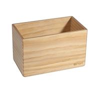 SIGEL BA401 Caja porta-objetos, beige, 13 x 8 cm, madera maciza pino, imanes integrados, para pizarras magnéticas blancas y de cristal