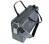 SIGEL BA413 Bolsa de escritorio compartido Premium L - polietileno reciclado (RPET) - gris oscuro - 50 x 28 x 15 cm