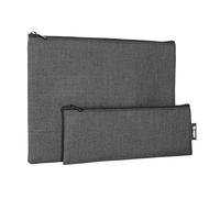 SIGEL BA521 Set de organizadores de bolso - polietileno reciclado (RPET), fieltro sintético - gris oscuro - 25 x 18 x 1 cm / 22 x 8 x 1 cm