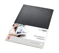 SIGEL Bloc de notas Conceptum A4 de tapa dura | CO801, rayado, negro, ideal como diario personal, bullet journal, libro de ideas o cuaderno de escritura