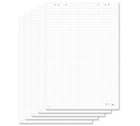 Sigel Bloc de papel para rotafolio 68 x 99 cm | MU165, cuadriculado y perforado, 5 blocs de 20 hojas