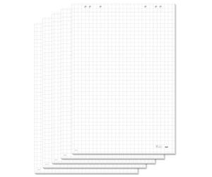 Sigel Bloc de papel para rotafolio 68 x 99 cm | MU165, cuadriculado y perforado, 5 blocs de 20 hojas
