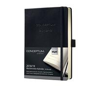 Sigel C1903 Agenda semanal 18 meses 2018 / 2019 y cuaderno, tapa dura, 14,8 x 21,3 cm, negro