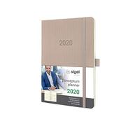 SIGEL C2030 Agenda semanal 2020 Conceptum, tapa blanda,13,5 x 21 cm, pardo