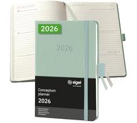 Sigel Agenda semanal Conceptum C2673 2026 1 año aprox. A6 verde tapa dura 2 páginas/semana PEFC