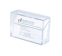 SIGEL Caja para tarjetas de visita 9,50 x 6 cm | VA110, para 100 tarjetas formato 8,6 x 5,6 cm, transparente