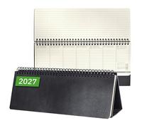 SIGEL Calendario de escritorio Conceptum 2027 grande, tapa dura | C2780, negro, para una planificación clara de citas, tareas y notas