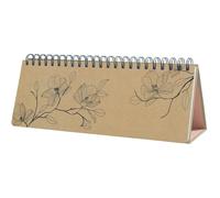 SIGEL Calendario de escritorio Jolie 2027 1/2 A4 horizontal, tapa dura | 7J902, planificador semanal, organizador, certificado FSC, marrón, negro