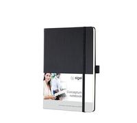 SIGEL CO109 Cuaderno premium con lineatura dot, A5, tapa dura, negro - Conceptum