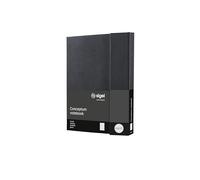 SIGEL CO161 Cuaderno premium cuadriculado, A5, tapa dura, negro - Conceptum