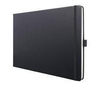 SIGEL CO204 Quaderno, A4 orizzontale, copertina rigida, puntinato, 132 pagine, carta FSC 100 g/m² | per creatività | portapenna, elastico, nero - Conceptum