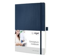 SIGEL CO317 Cuaderno premium a líneas, A4, tapa blanda, azul - Conceptum