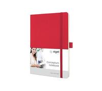 SIGEL CO325 Cuaderno premium a líneas, A5, tapa blanda, rojo - Conceptum