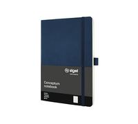 SIGEL CO326 Cuaderno premium cuadriculado, A5, tapa blanda, azul - Conceptum