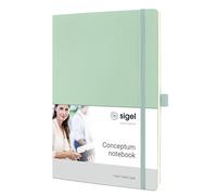 SIGEL CO335 Conceptum Libreta, rayado, aprox. A4, verde, tapa blanda, 194 páginas
