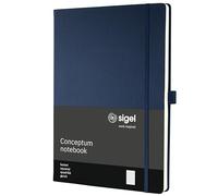 SIGEL CO646 Cuaderno premium cuadriculado, A4, tapa dura, azul - Conceptum