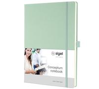 SIGEL CO681 Conceptum Libreta, rayado, aprox. A4, verde, tapa dura, 194 páginas