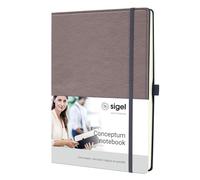 SIGEL CO690 Conceptum Libreta, diseño Casual, cuadriculado con puntos (impresión Dot), aprox. A4, taupe, tapa dura, 194 páginas