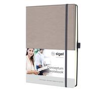SIGEL CO692 Conceptum Libreta, diseño Casual, cuadriculado con puntos (impresión Dot), aprox. A4, beige, tapa dura, 194 páginas
