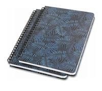 Sigel Cuaderno espiral Jolie A5 con tapa dura - 2 unidades | JN602/2, punteado, 120 páginas FSC, para lettering y bullet journal, negro/azul