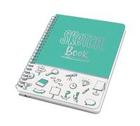 Sigel Cuaderno espiral Jolie A5 con tapa dura | JN698, punteado, 120 páginas FSC, para lettering y bullet journal, menta/negro/blanco