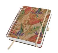 Sigel Cuaderno espiral Jolie A5 con tapa dura | JN820, páginas lisas, kraft, 240 páginas FSC, para lettering y bullet journal, rojo/amarillo/verde/púrpura