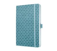 Sigel Cuaderno Jolie A5 con tapa dura | JN119, rayado, 174 páginas FSC, para ideas, diario y organización, cierre elástico, azul claro