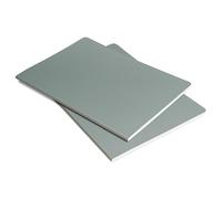 SIGEL Cuaderno Linescape A5 con tapa blanda | LS300, cuadriculado, 68 páginas, gris claro/naranja fluorescente, 2 unidades