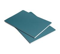 SIGEL Cuaderno Linescape A5 con tapa blanda | LS305, rayado, 68 páginas, azul medio/naranja fluorescente, 2 unidades