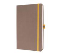 Sigel Cuaderno Linescape A5 con tapa dura | LS103, rayado, 176 páginas, marrón/amarillo