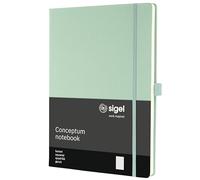 SIGEL Cuaderno premium Conceptum A4 de tapa dura | CO680, cuadriculado, verde, 194 páginas, ideal como diario personal, bullet journal, libro de ideas o cuaderno de escritura