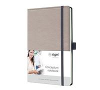 SIGEL Cuaderno premium Conceptum A5 de tapa dura | CO693, punteado, beige, 194 páginas, ideal como diario personal, bullet journal, libro de ideas o cuaderno de escritura
